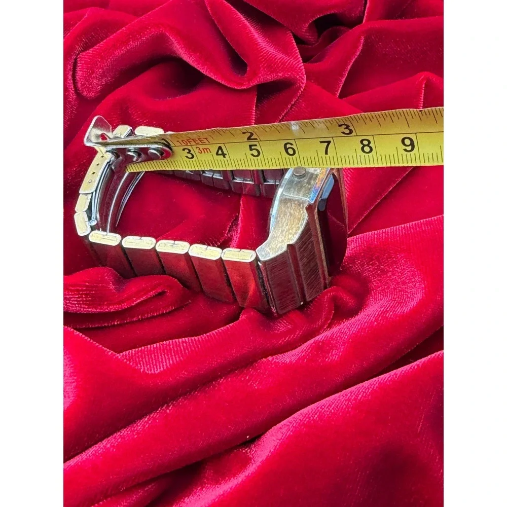 Vintage Benrus? Red LED Digital Watch Gold Tone Integrated Bracelet Untested